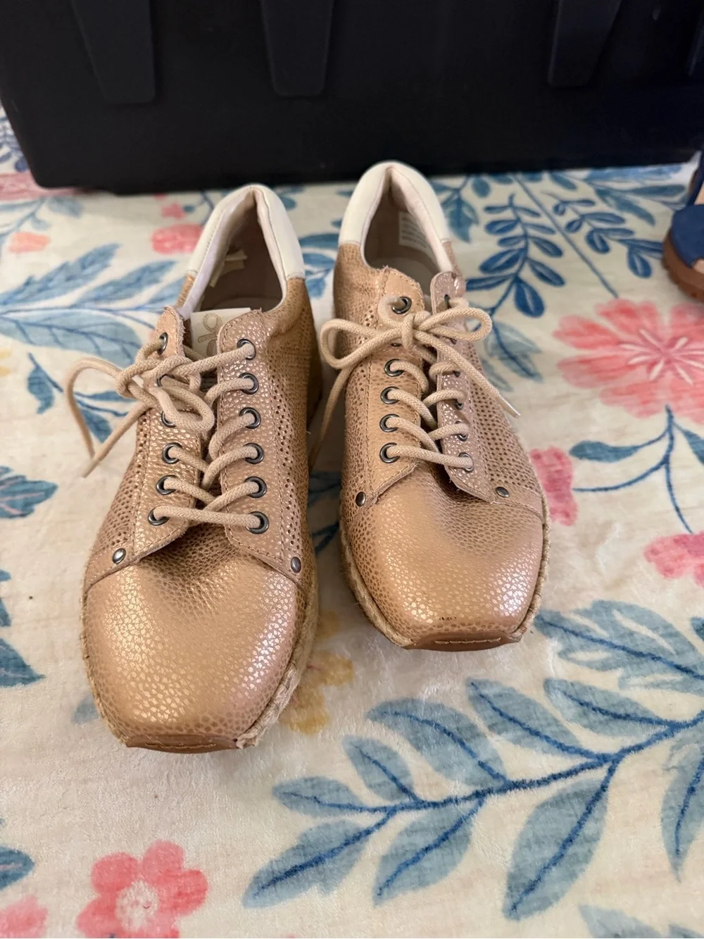 Womens Metallic Gold Platform Sneakers OTBT